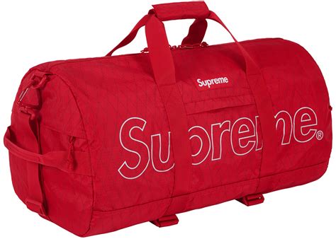 supreme duffle bag red fake|supreme duffle bag retail.